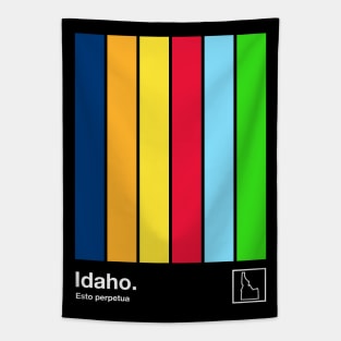 Idaho State Flag  // Original Minimalist Artwork Poster Design Tapestry