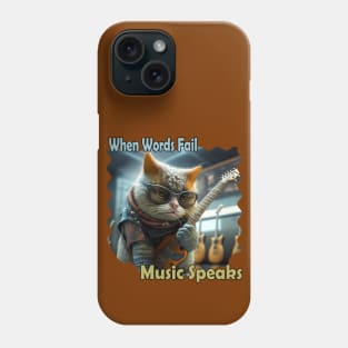 Music Speaks Cat musician Phone Case