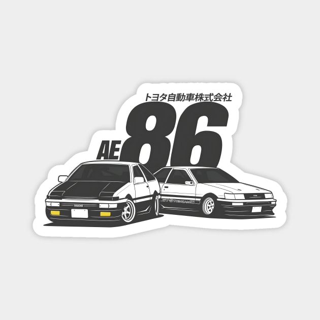 AE86 initial D - Fujiwara Tofu Shop Magnet by NeonOverdrive