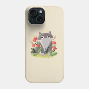 Cute gray cat Phone Case