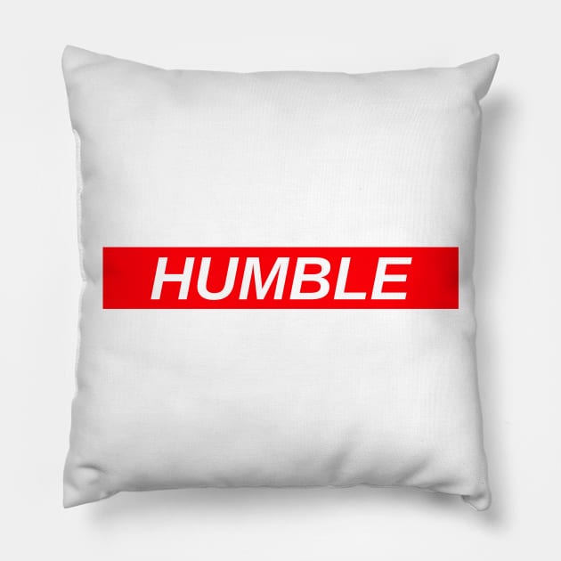 HUMBLE // Red Box Logo Pillow by FlexxxApparel