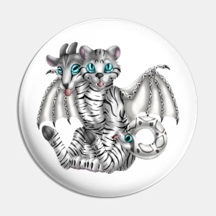 Chimera Cubs: Silver Tabby Pin