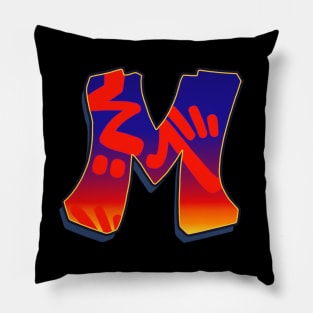 Letter M - Night Sky Pillow