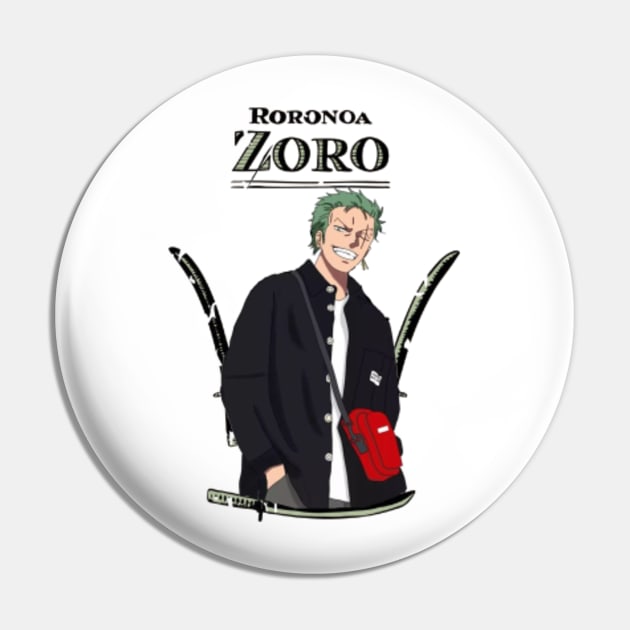 Roronoa Zoro One Piece Zoro Pin TeePublic