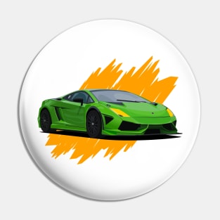 green lamborghini Pin