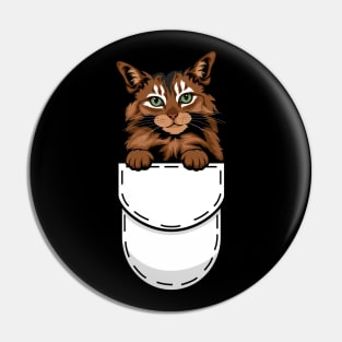 Funny Somali Pocket Cat Pin