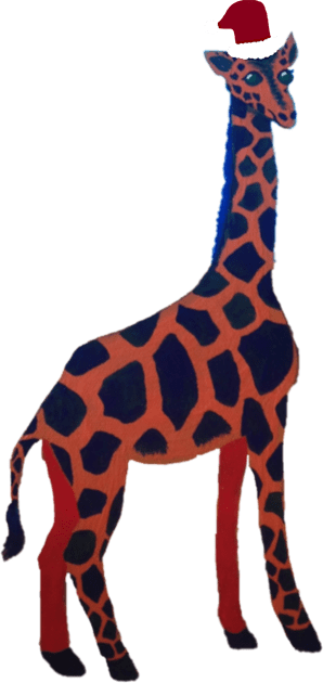 Holiday Giraffe Kids T-Shirt by Art by Bronwyn