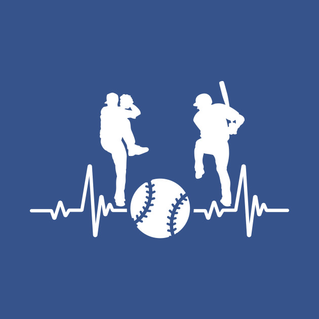 Discover Baseball Heartbeat For Baseball Players And Fans - Baseball Players - T-Shirt