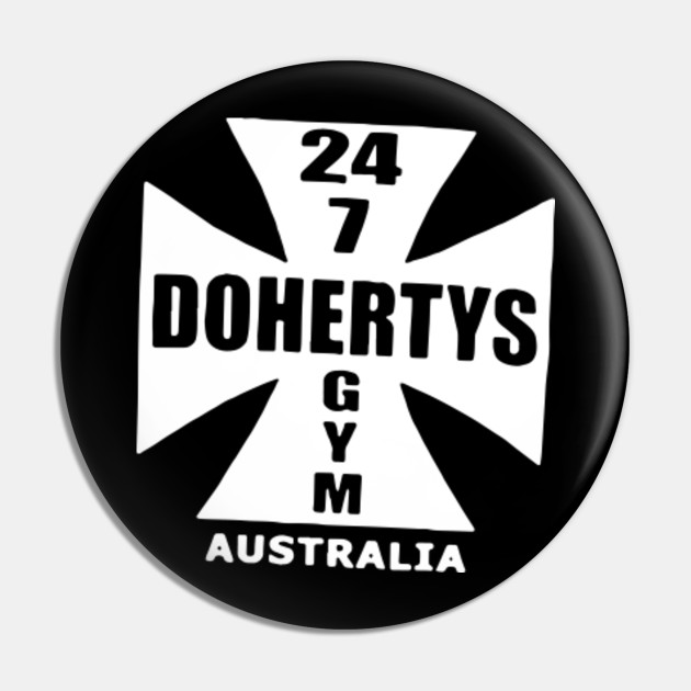 Dohertys Gym Australia Cross Logo Bodybuilding T Shirts Bodybuilding Pin Teepublic Home away from home open and staffed 7 days a week, 365 days a. teepublic