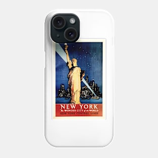 New York Wonder City of the World Liberty Statue Vintage Travel Phone Case