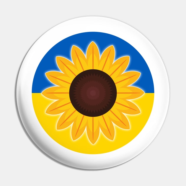 Sunflower For Ukraine - Ukraine Flag - Sunflower Seeds Pin by SayWhatYouFeel