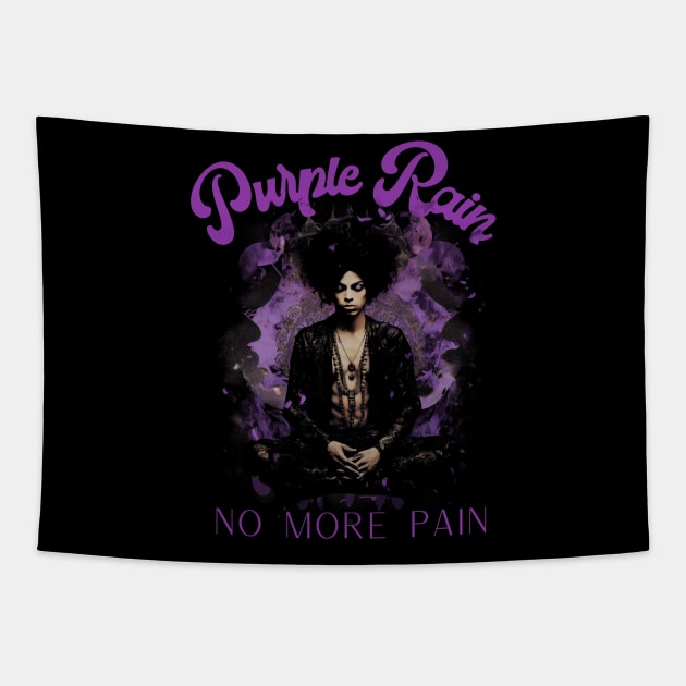 Prince Purple Rain No More Pain Tapestry by Celebrity Zen