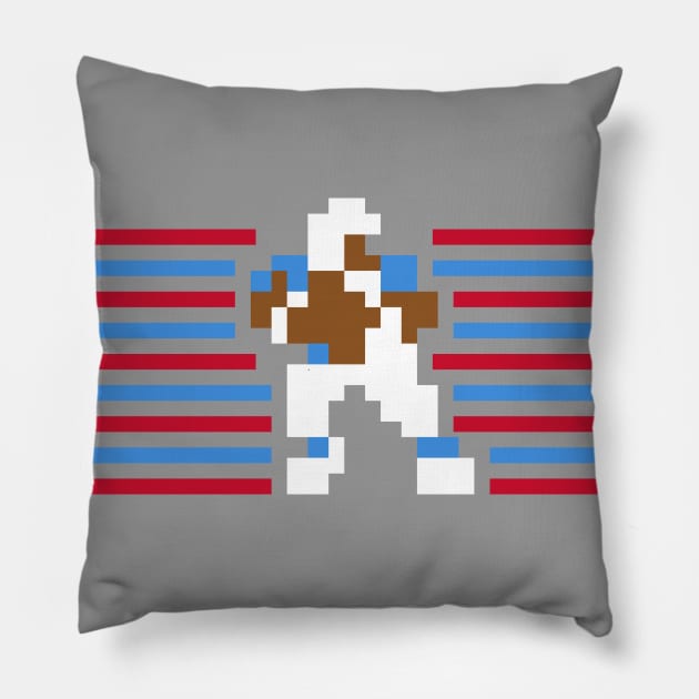 Tecmo QB Stripes - Houston (Throwbacks) Pillow by The Pixel League