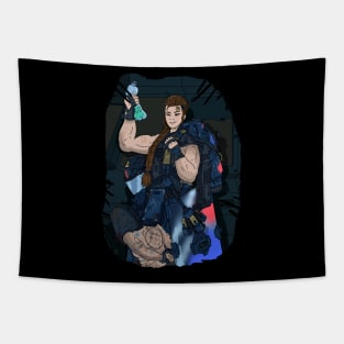 brigitte as riot police. Tapestry