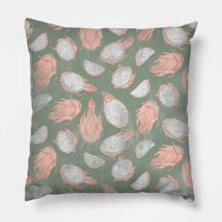 Sage Green Dragon Fruit Pillow