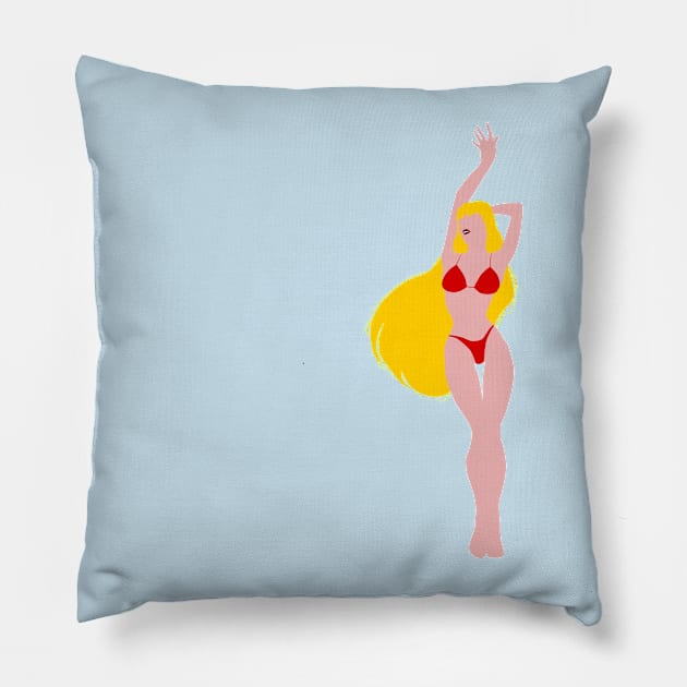 Dancing Blonde Pillow by jintetsu