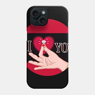 i love you marry style Phone Case