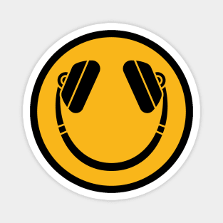 Smiley Emoji Headphones Magnet