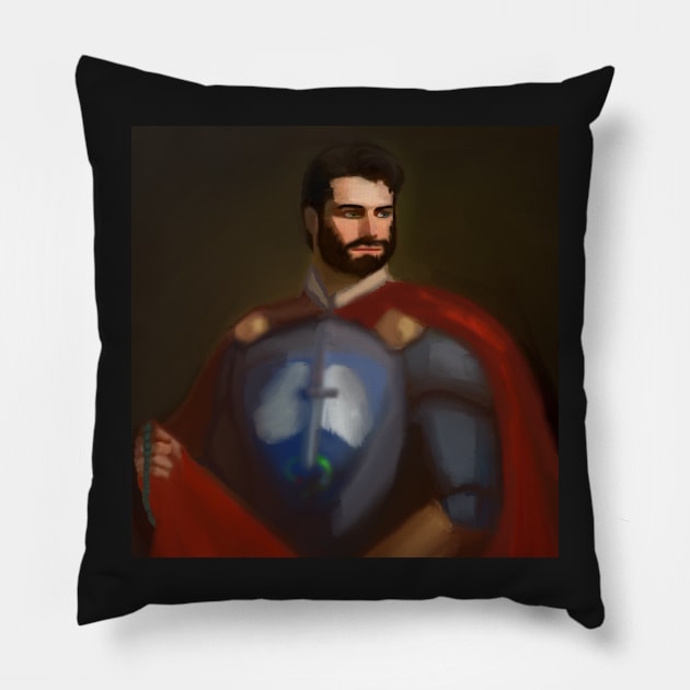 Rosary Boxer as a Knight Pillow by HappyRandomArt