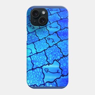 Abstract art, Blue Fishing Net Phone Case