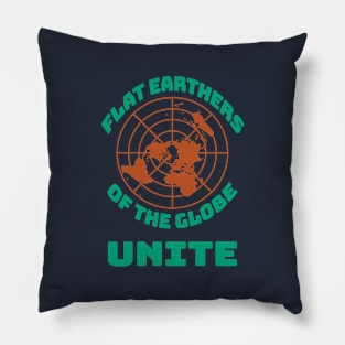 Flat Earthers of the Globe Pillow