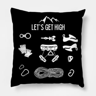 Let's get high - Mountains Pillow