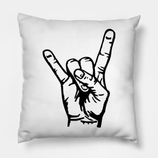 Rock Hand Pommes fork Pillow