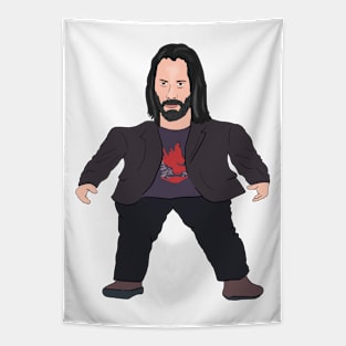 Mini Keanu Reeves Meme Tapestry