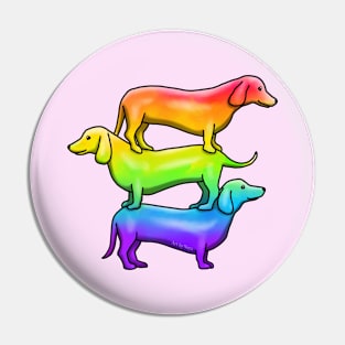 Wiener Goggies Rainbow Pin