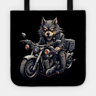 Fox Biker Retro Motorcycle Tote