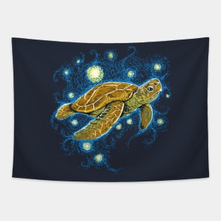 Starry Night Turtle Tapestry