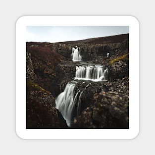 Secret Cascade Waterfall in North Iceland Magnet