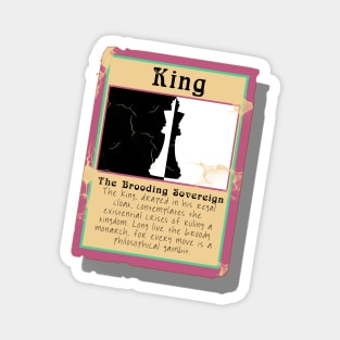 The Brooding Sovereign Chess King Trading Card Magnet