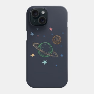 Jupiter and Saturn the great Conjunction Phone Case