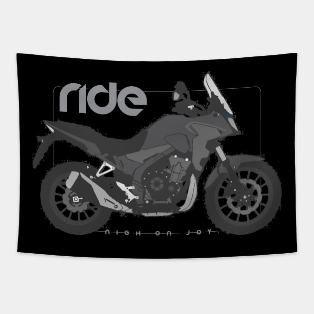 Ride cb500x black bw Tapestry by NighOnJoy