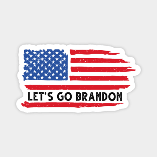 Let's Go Brandon Distressed USA Flag Magnet