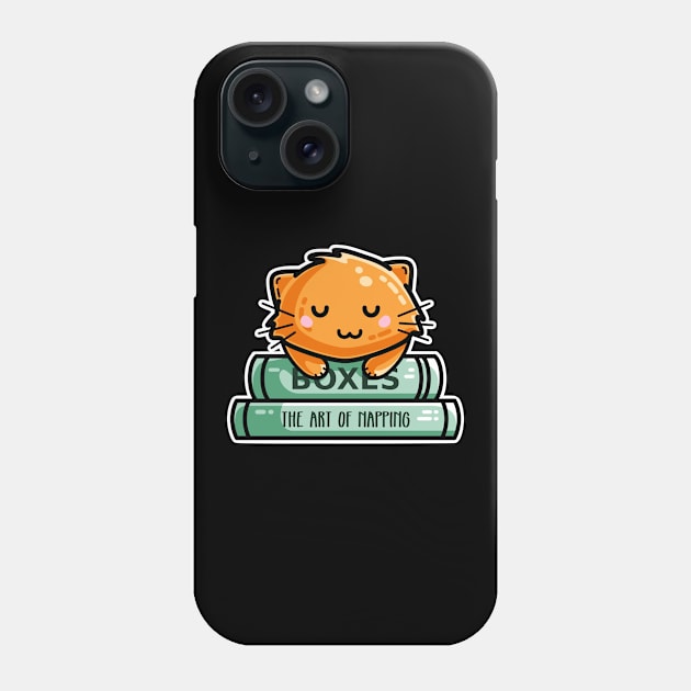 Cute Ginger Cat And Books Phone Case by freeves