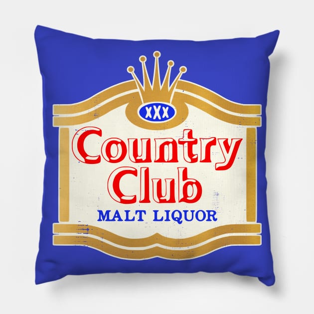 Vintage Country Club Malt Pillow by darklordpug