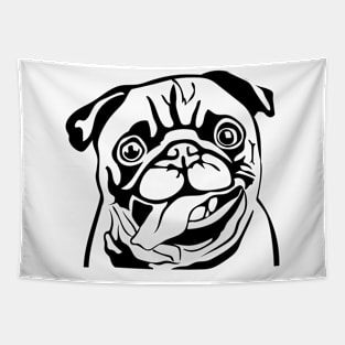 Charming Pug Pal - Adorable Pug Dog Tapestry