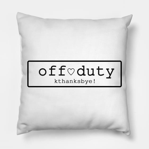 No. 2 Off Duty Pillow by ymx3k00