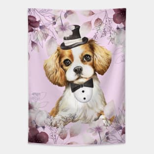 Cavalier King Charles Spaniel wears a suit Tapestry