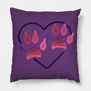 Paw prints on my heart Pillow