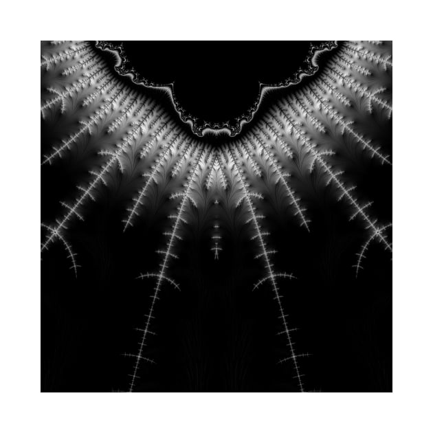 Monochrome Fractal Lightning (mirrored) by lyle58