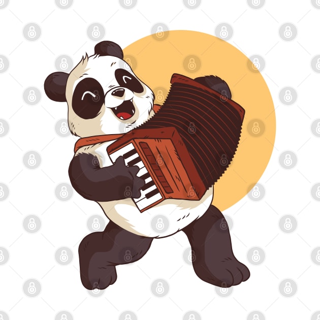 Panda Playing Accordion by madeinchorley