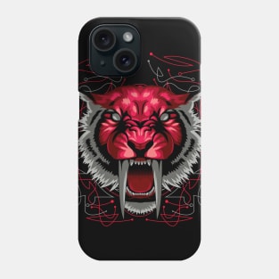 tiger head tattoo Phone Case