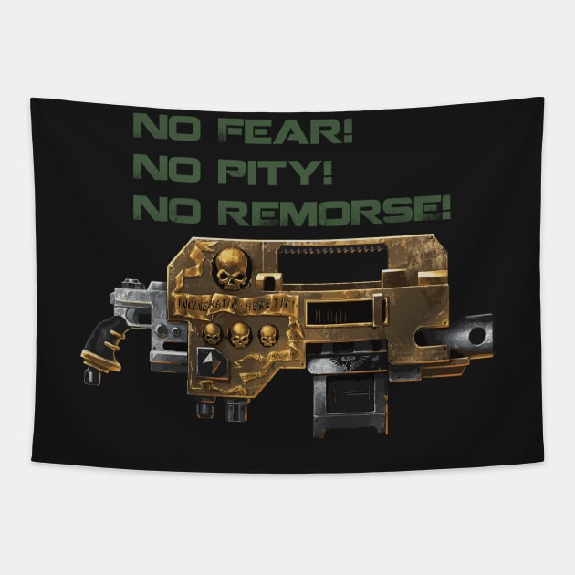 no fear no pity no remorse Tapestry by horrorshirt