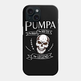 Pumpa The Man The Myth The Legend Happy Father Halloween Day Skeleton Lover Fans Phone Case