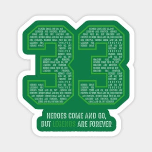 Bird Basketball Larry Legend Boston 33 Magnet