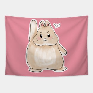 Fat Bunny Rabbit YO ! Tapestry