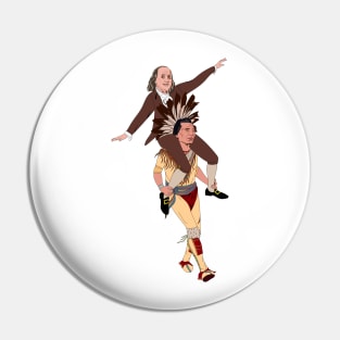 Benjamin Franklin and Iroquois Confederacy Pin